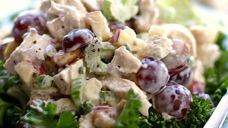 Receita de Salada de Frango, Uva e Nozes